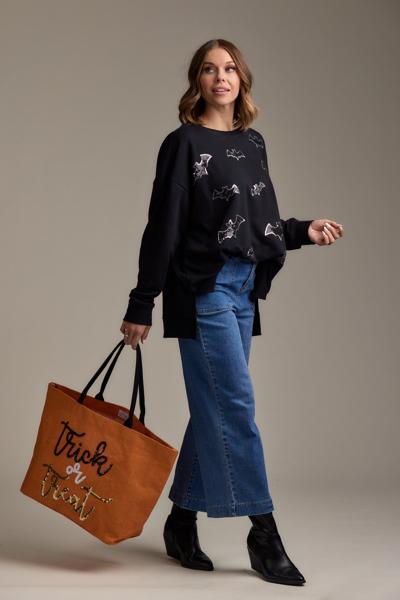 MUD PIE HALLOWEEN SPARKLE SWEATSHIRT