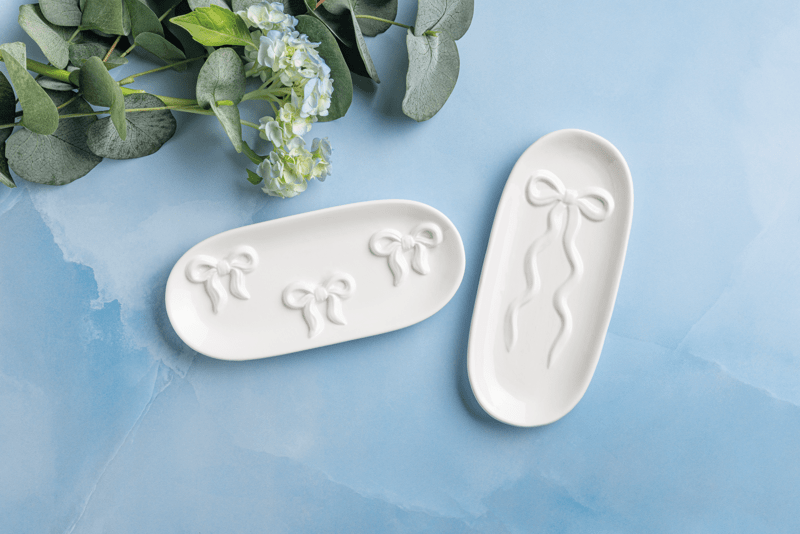 MUD PIE WHITE BOW EVERYTHING TRAY