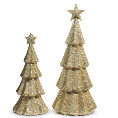 RAZ Imports 15.5" CHAMPAGNE GLITTER TREES