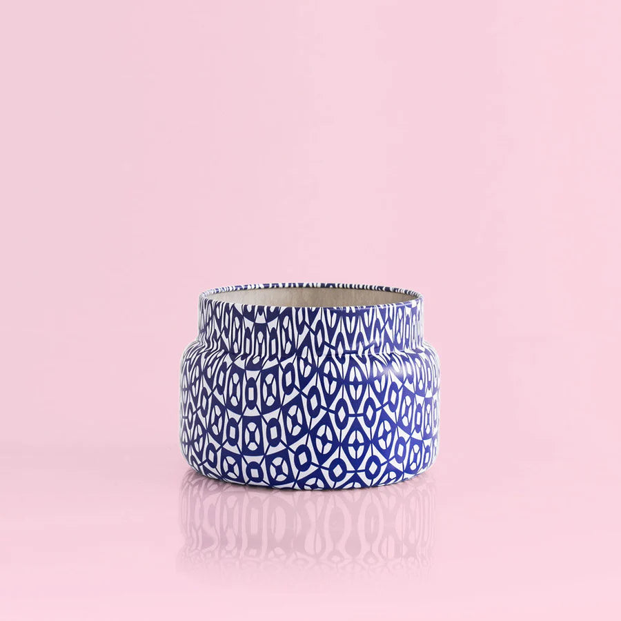 capri BLUE Volcano Printed Travel Tin Candle, 8.5 oz
