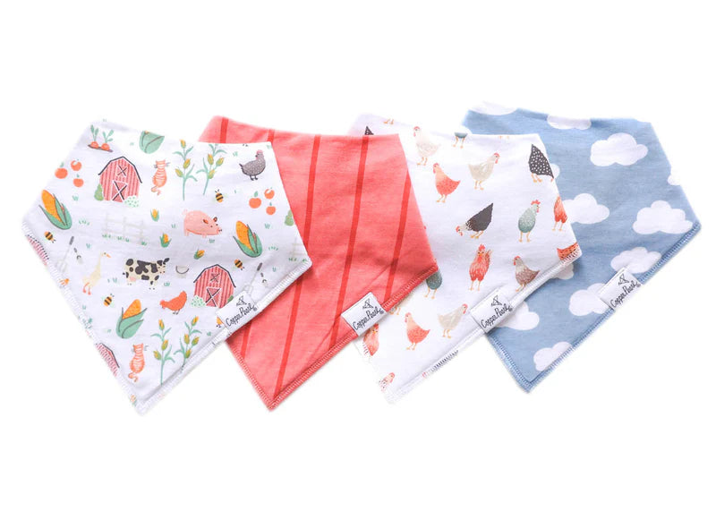 Copper Pearl Bandana Bibs, Farmstead