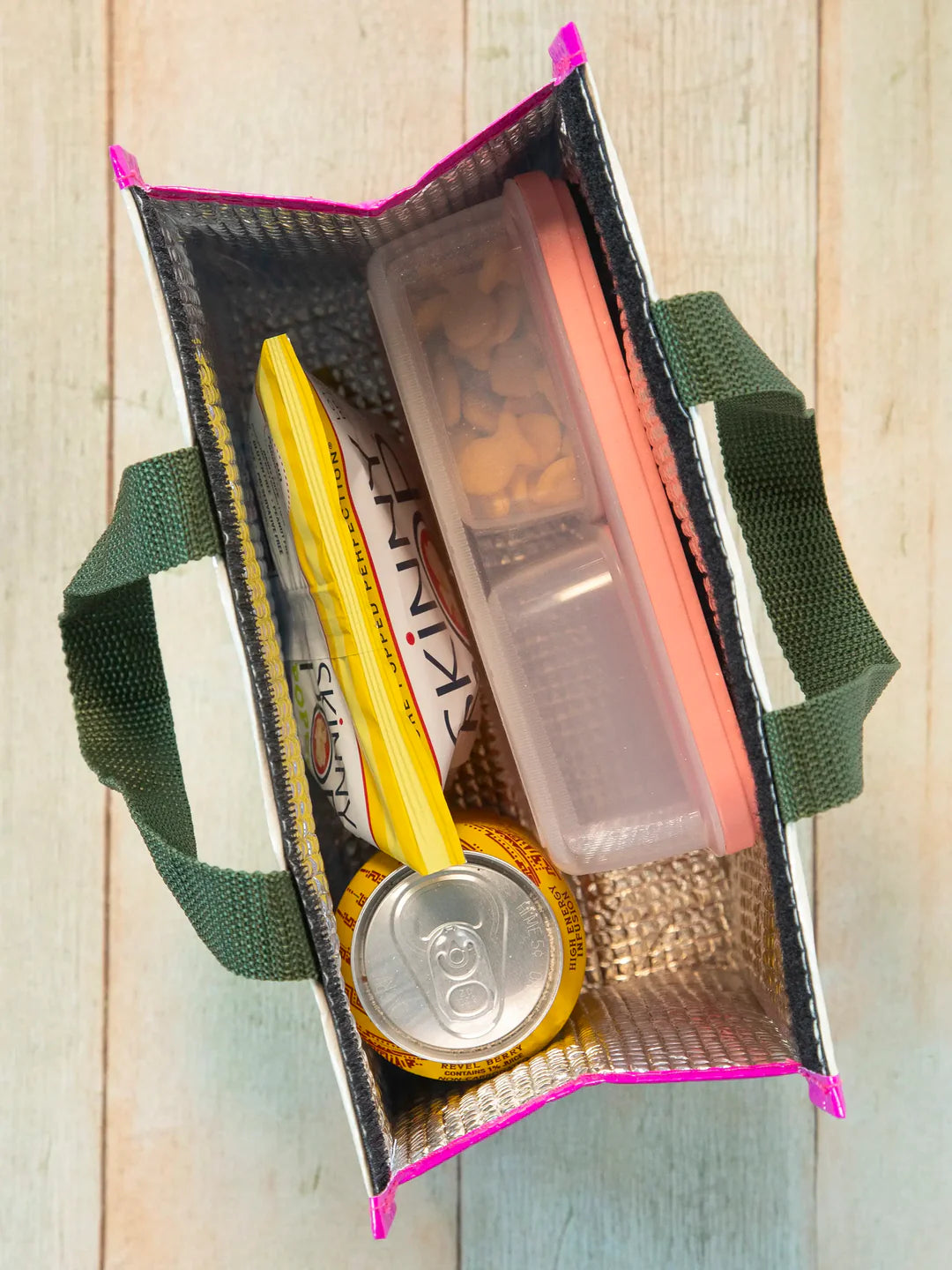 Natural Life Insulated Lunch Bag-Cream Folk Flower