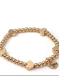 Charm It! Classic Gold Heart Stretch Bracelet
