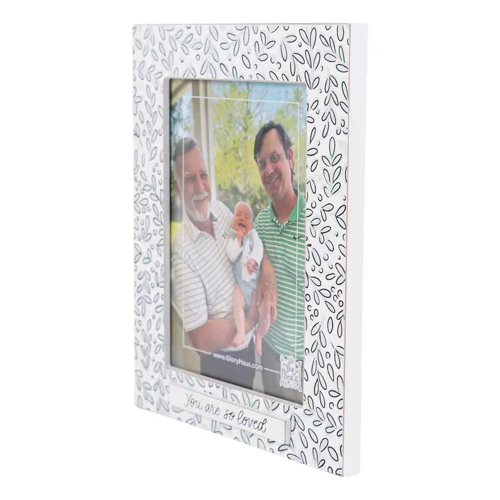 Glory Haus You Are Loved Blue White Frame