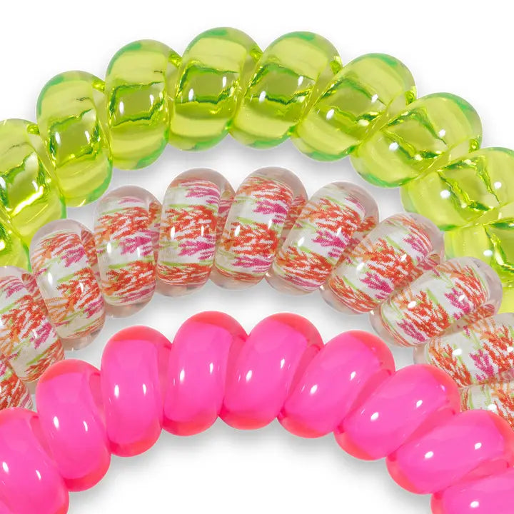 Teleties Spiral Hair Coils | Large | Tropical Punch Hair Ties