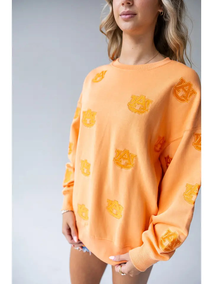 Gameday Social Apparel Co. Auburn Ritter Repeat Lantern Sleeve Crew