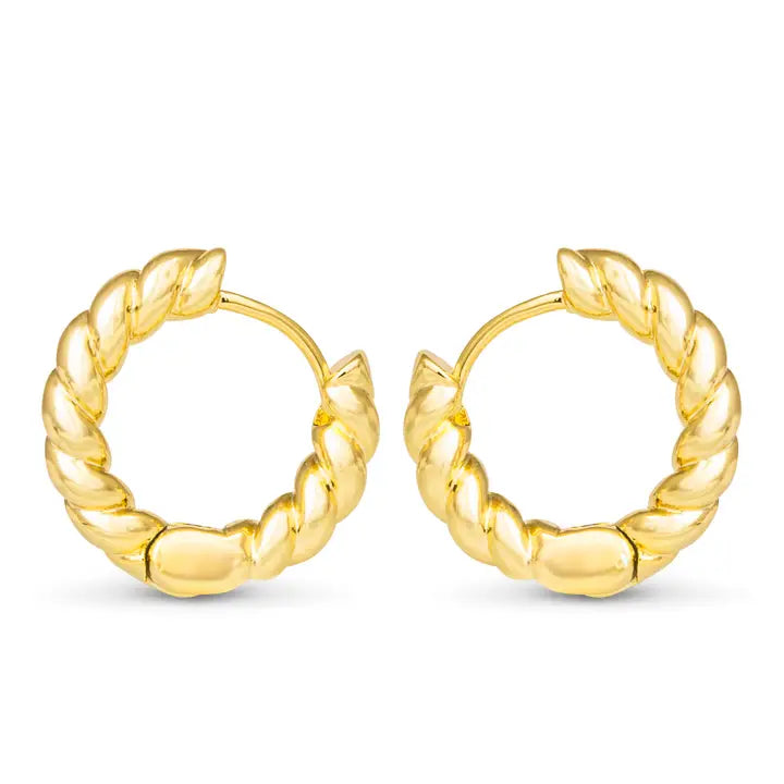 Amanda Blu Clara Mini-Rope Hoop Earring | Precious Metals Collection