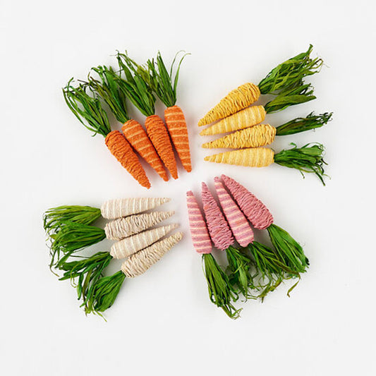 180 Degrees Colorful Carrots, St/4, 4 Asst, PVC, 8"