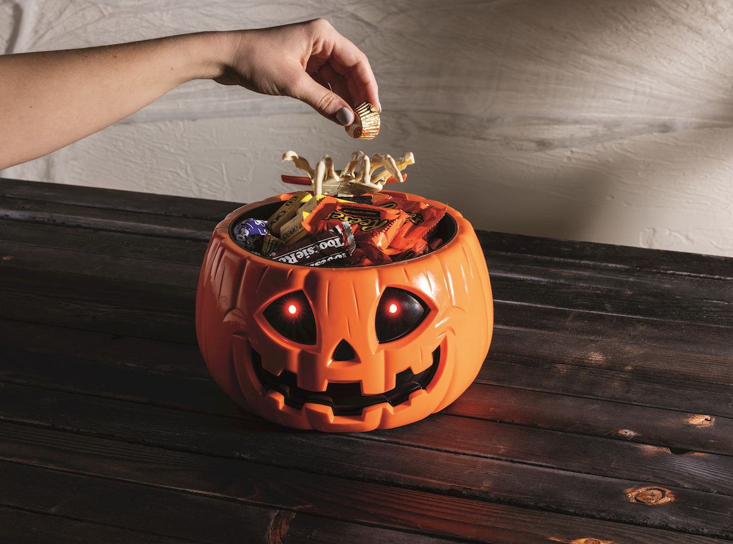MUD PIE ANIMATED JACK-O-LANTERN CANDY BOWL