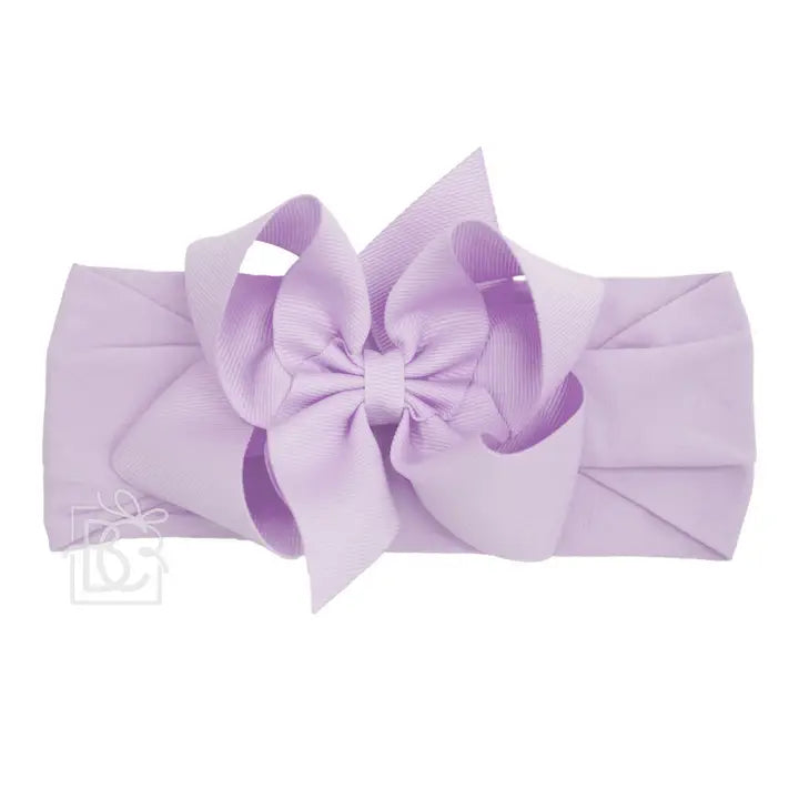 Beyond Creations Wide Pantyhose Headband W/Classic Grosgrain Bow