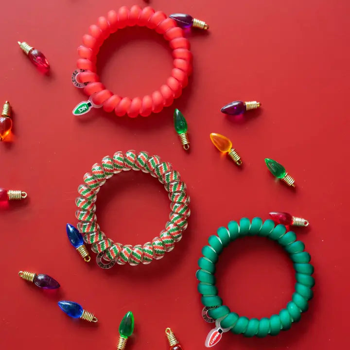 Teleties Spiral Hair Coils | Large | Naughty or Nice Hair Ties