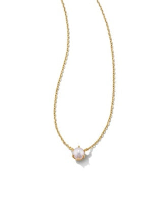 KENDRA SCOTT ASHTON PEARL PENDANT NECKLACE GOLD WHITE PEARL