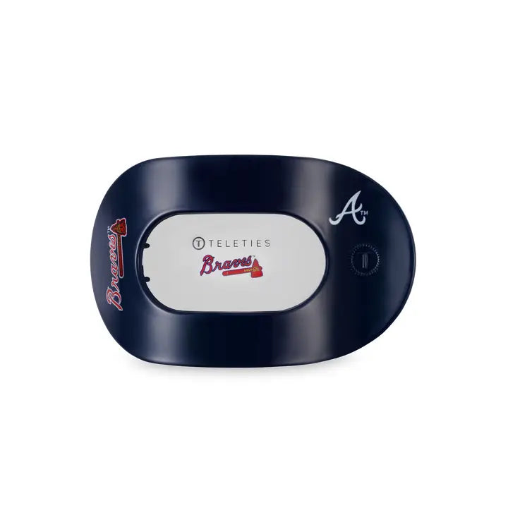 Teleties Flat Round Hair Clip | Medium | Atlanta Braves