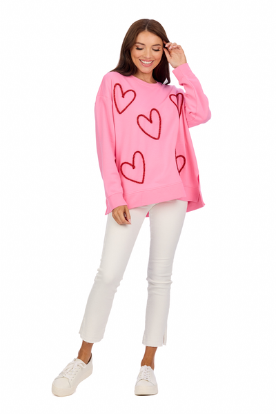 MUD PIE LOVE SPARKLE SWEATSHIRT
