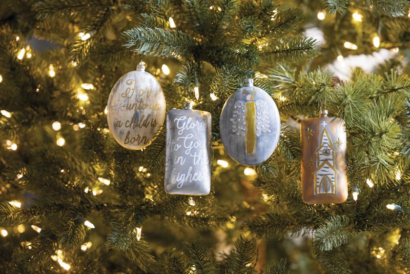 MUD PIE GLORY PAINTED ORNAMENT