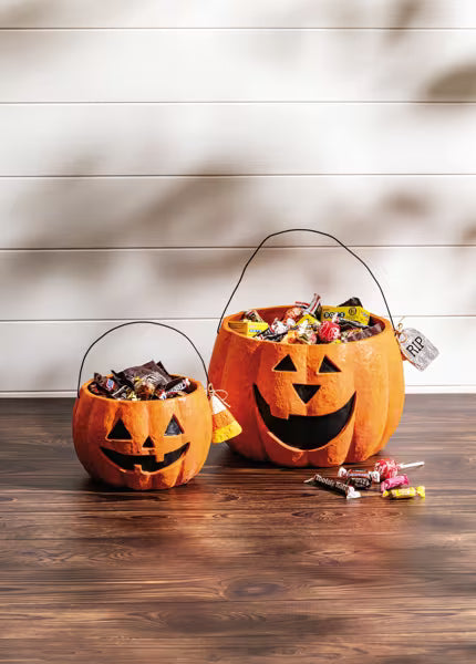 MUD PIE MACHE JACK-O-LANTERN TREAT BUCKETS