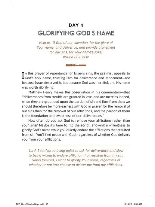 God's Word for Guys: 3 Minute Daily Devotions for Men