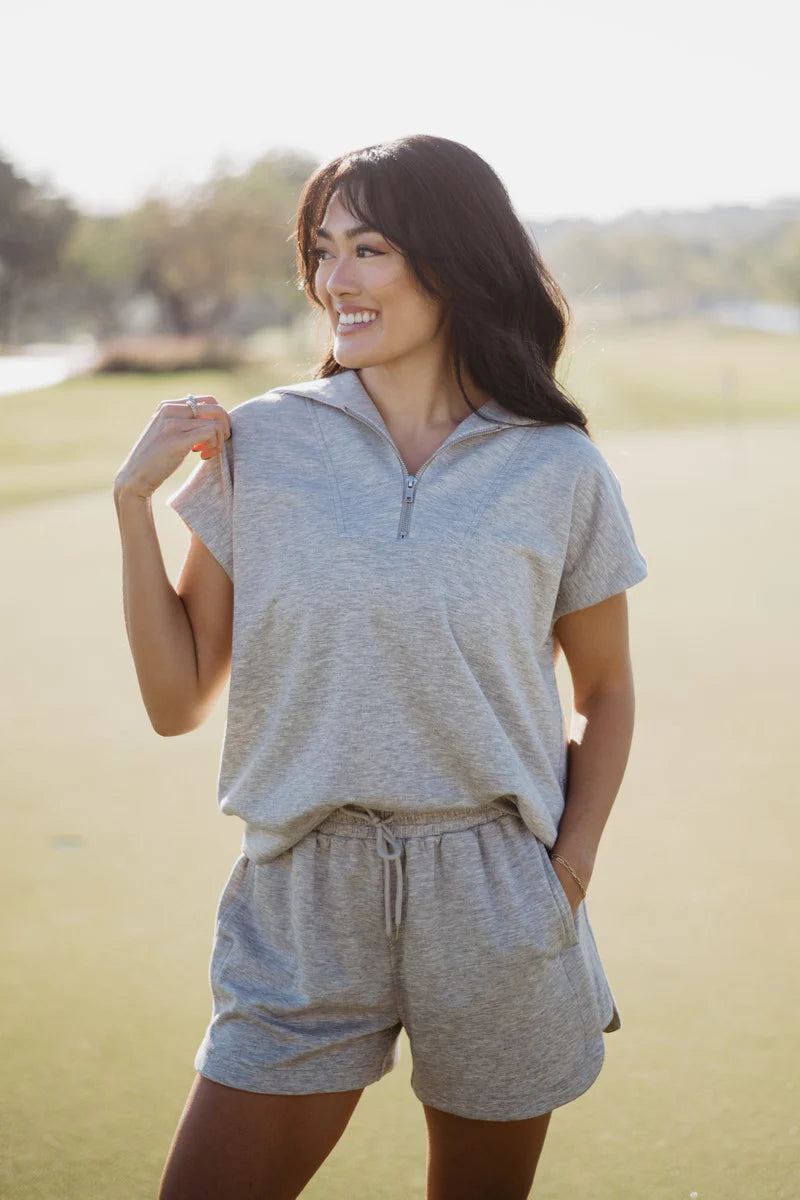 KATYDID GRAY SCUBA TWO PIECE SET