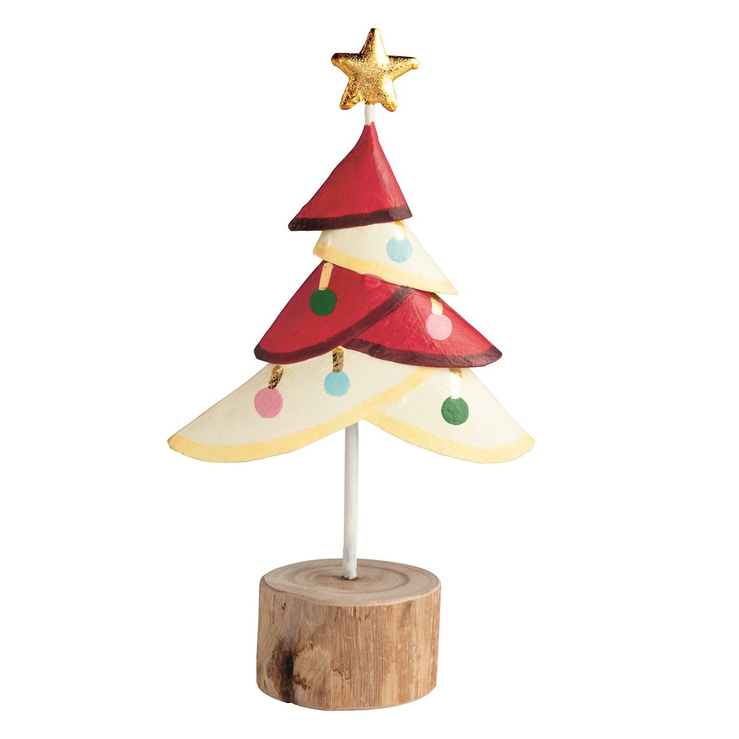 MUD PIE SMALL METAL CHRISTMAS TREE SITTER