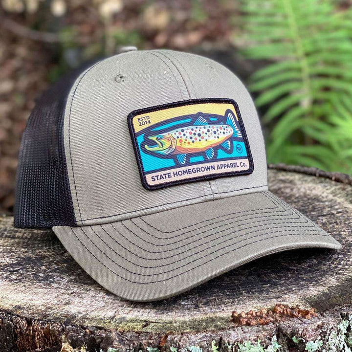 State Homegrown Apparel Co. Brown Trout Trucker Hat