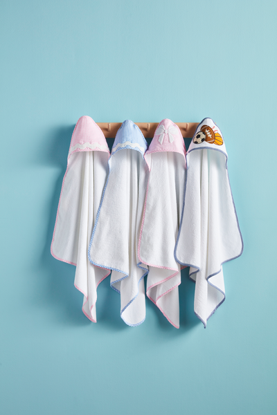 MUD PIE PINK BOW HOODED TOWEL