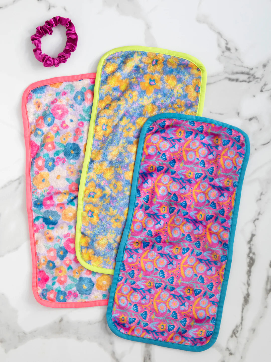 Natural Life Makeup Removing Cloths & Scrunchie Set-Floral