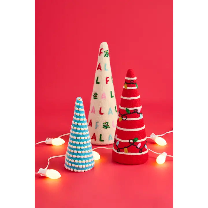 Shiraleah "Fa La La"/String Lights Decorative Trees, Multi
