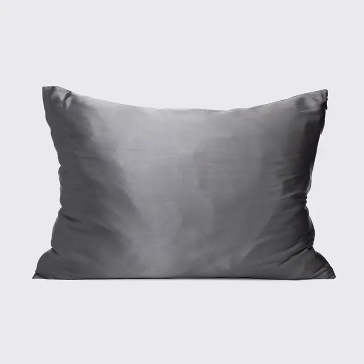 Kitsch Satin Pillowcase Standard - Charcoal