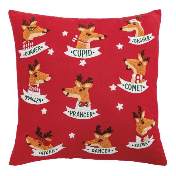 MUD PIE REINDEER NAME PILLOW