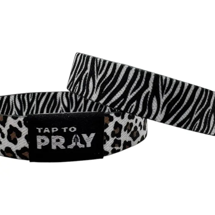 Versible Tap To Pray™ Wristbands - Safari Zebra