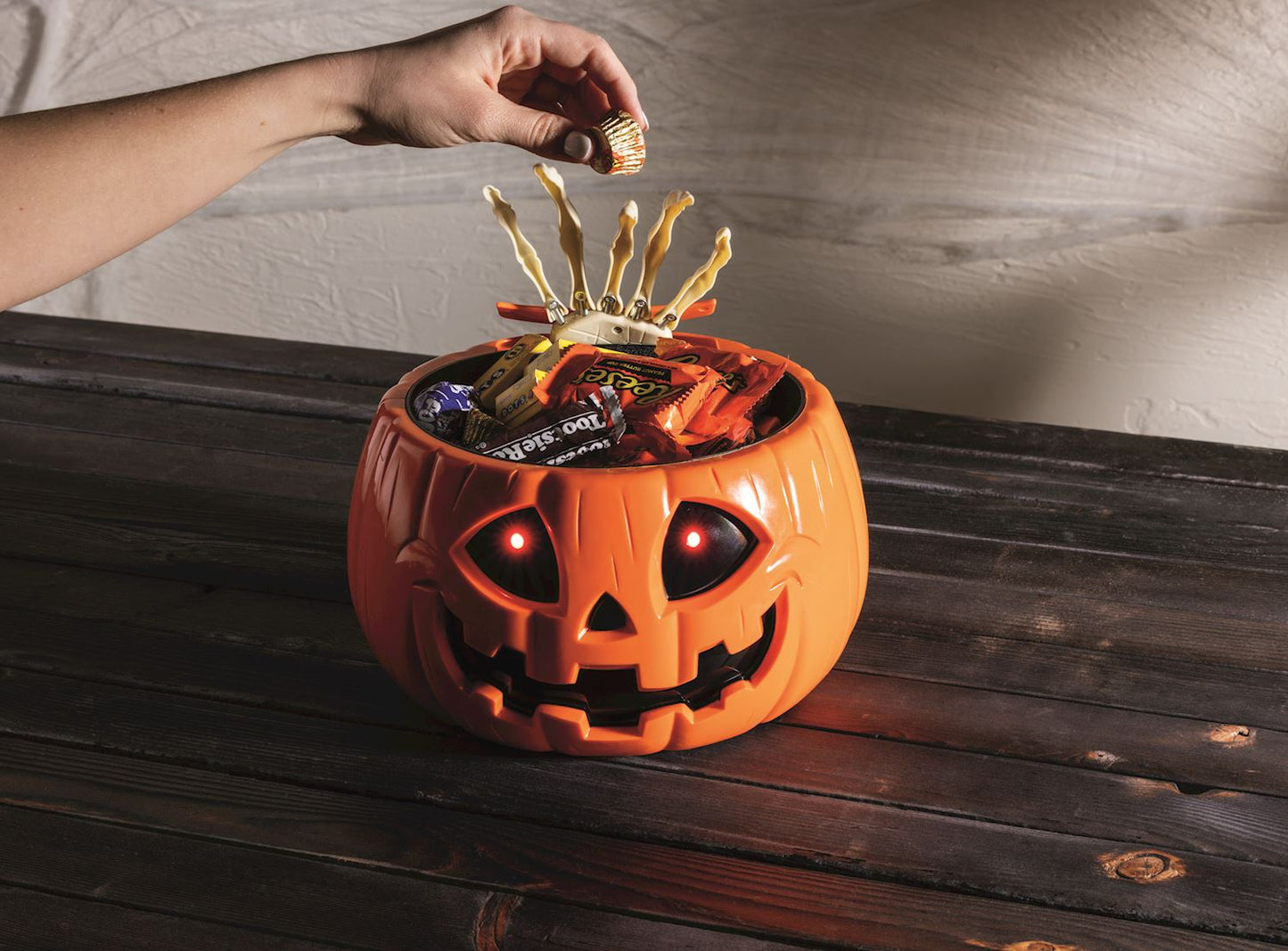 MUD PIE ANIMATED JACK-O-LANTERN CANDY BOWL