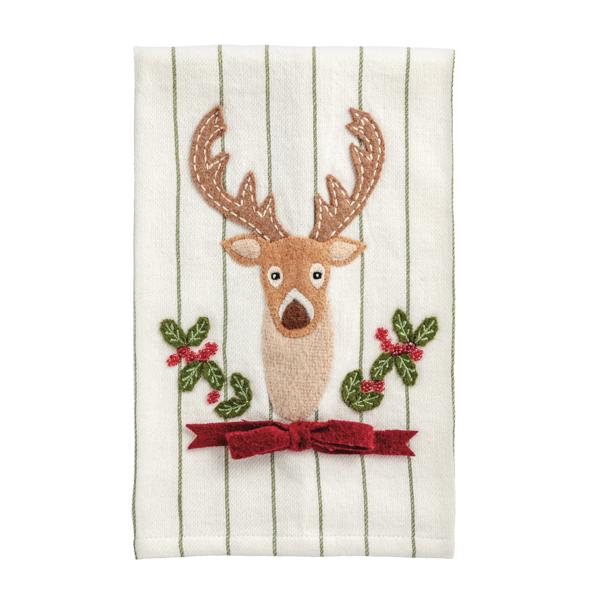 MUD PIE BUCK APPLIQUE TOWEL