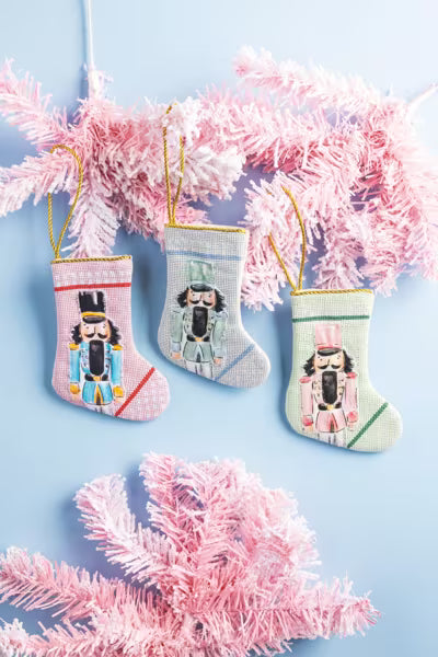 MUD PIE MINI GREEN NUTCRACKER STOCKING
