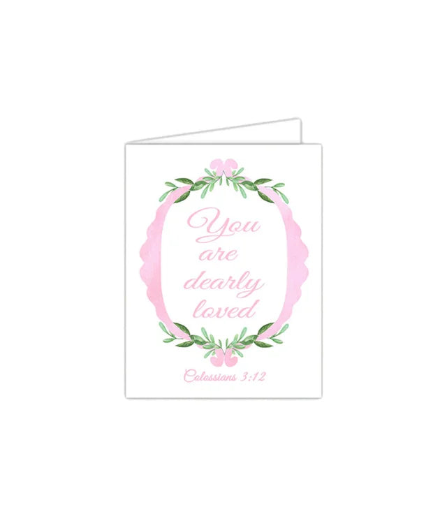 Standing on the Word Notecard Laurel Border with verse: Colossians 3:12 dearly loved