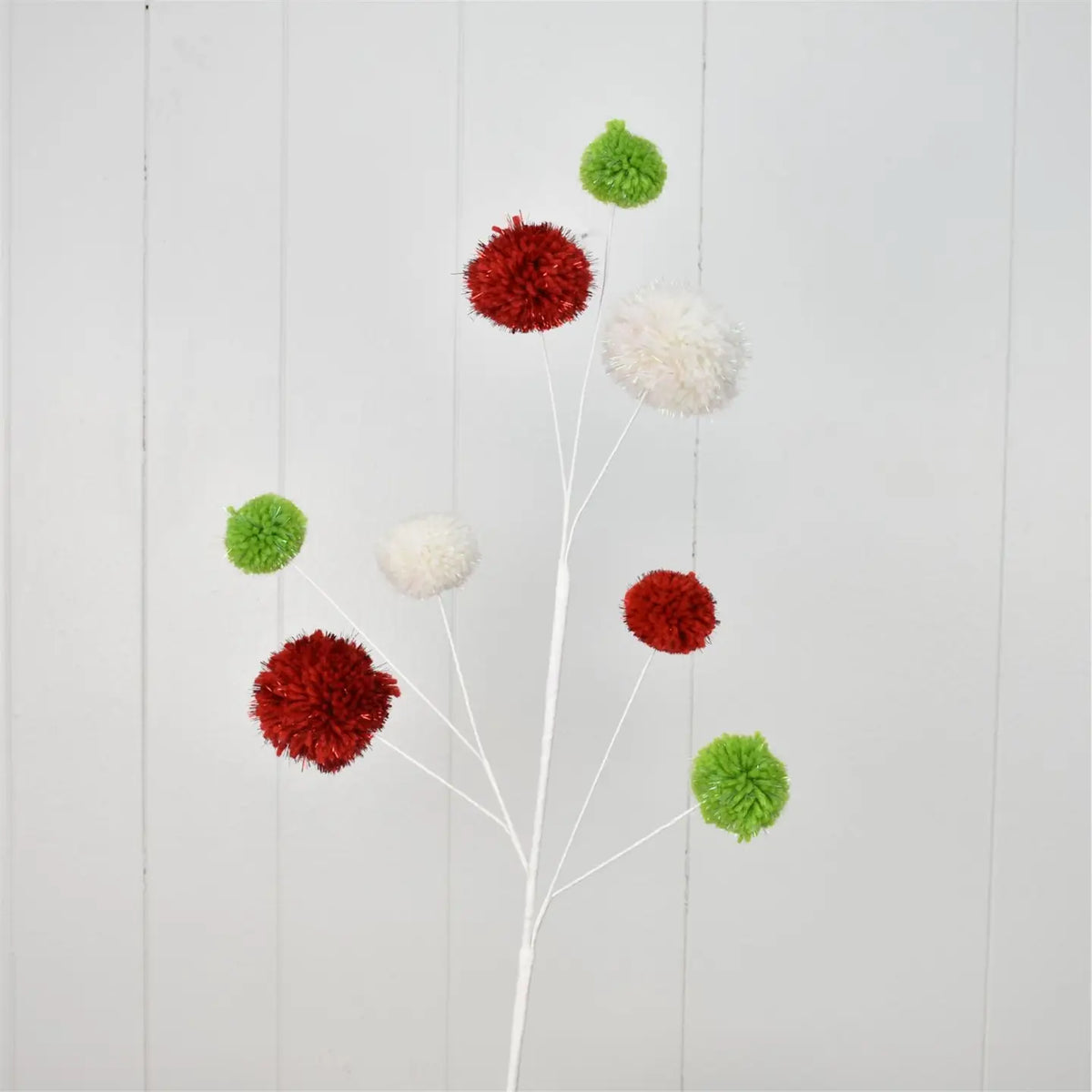 David Christopher's 29” Pom Pom Ball Spray - Red/Green/White