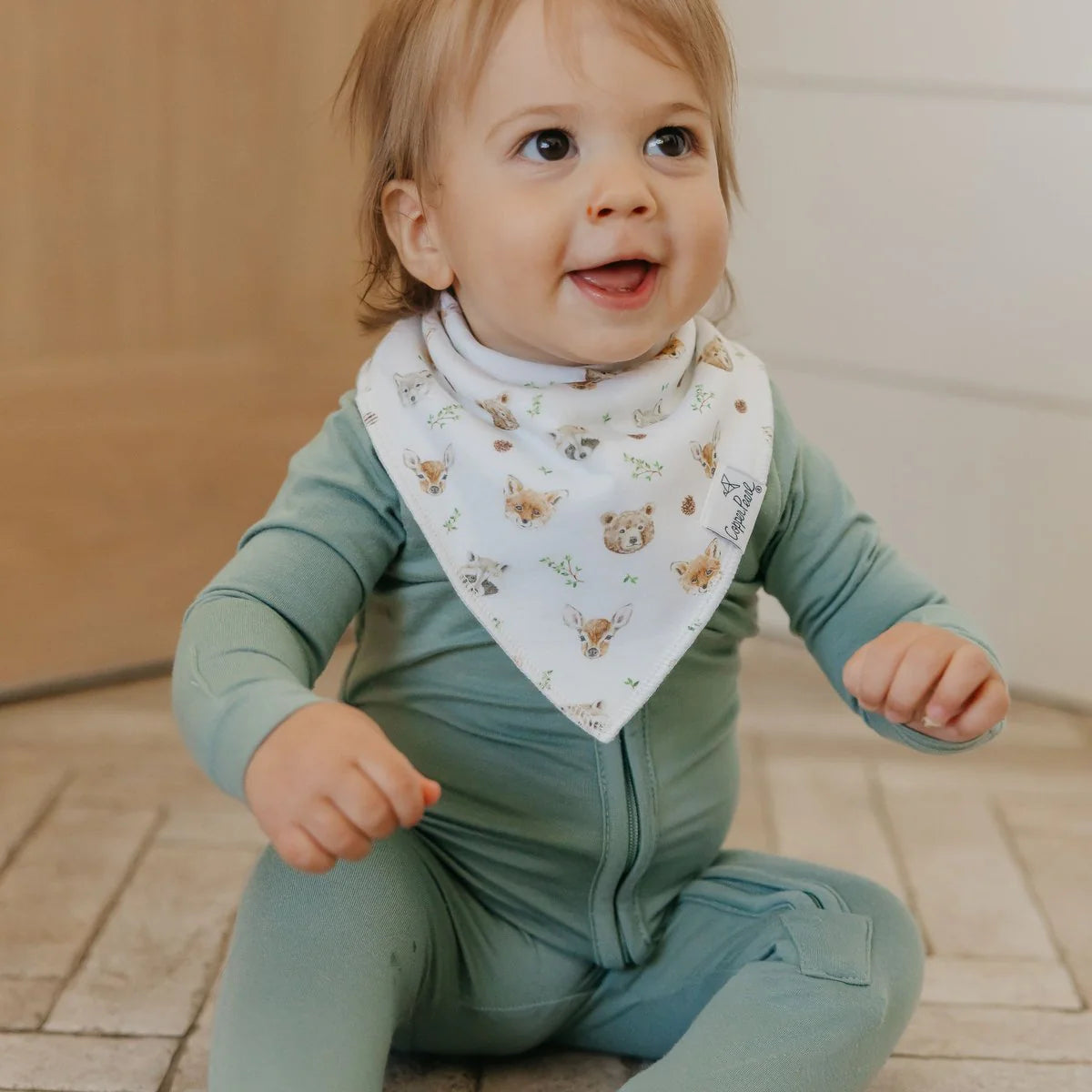 Copper Pearl Wilder Baby Bandana Bibs
