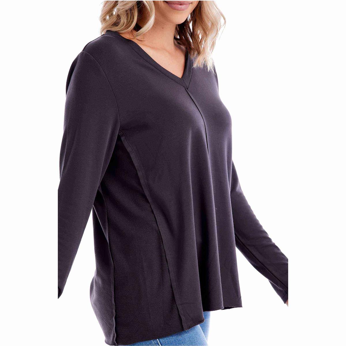 MUD PIE BLACK DEMPSEY LONG SLEEVE TEE