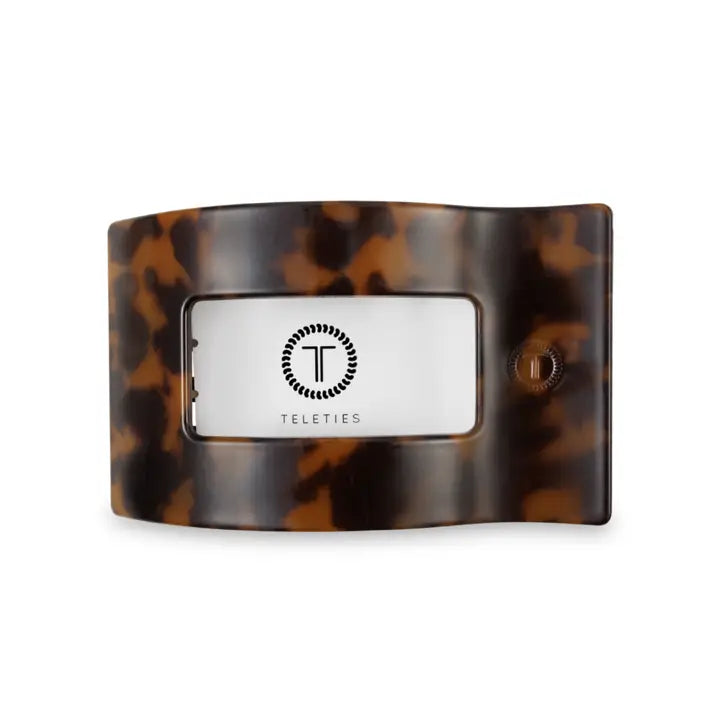 Teleties Flat Rectangle Hair Clip | Medium | Tortoise