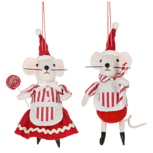 Ganz Christmas Mouse Ornaments