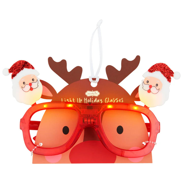 MUD PIE LED SANTA GLASSES