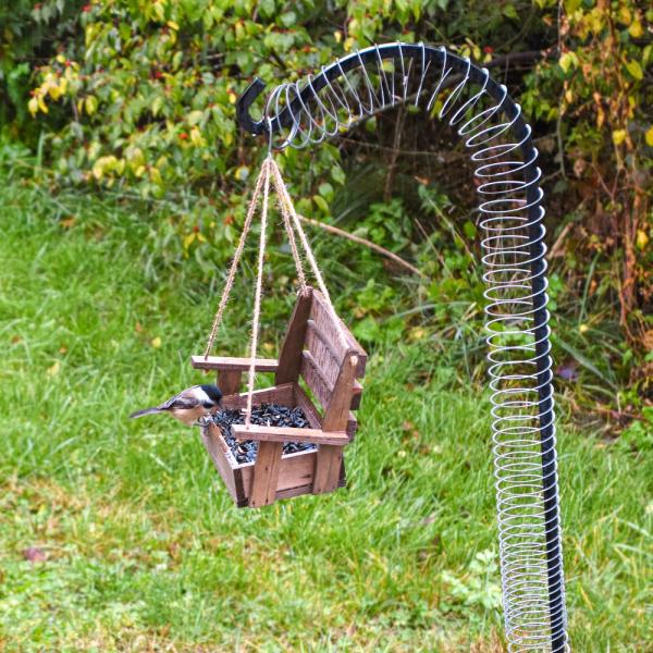 Songbird Essentials Brown Hanging Porch Swing Feeder