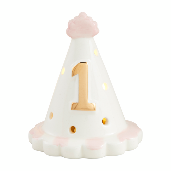 MUD PIE PINK 1ST BIRTHDAY LIGHT-UP SITTER