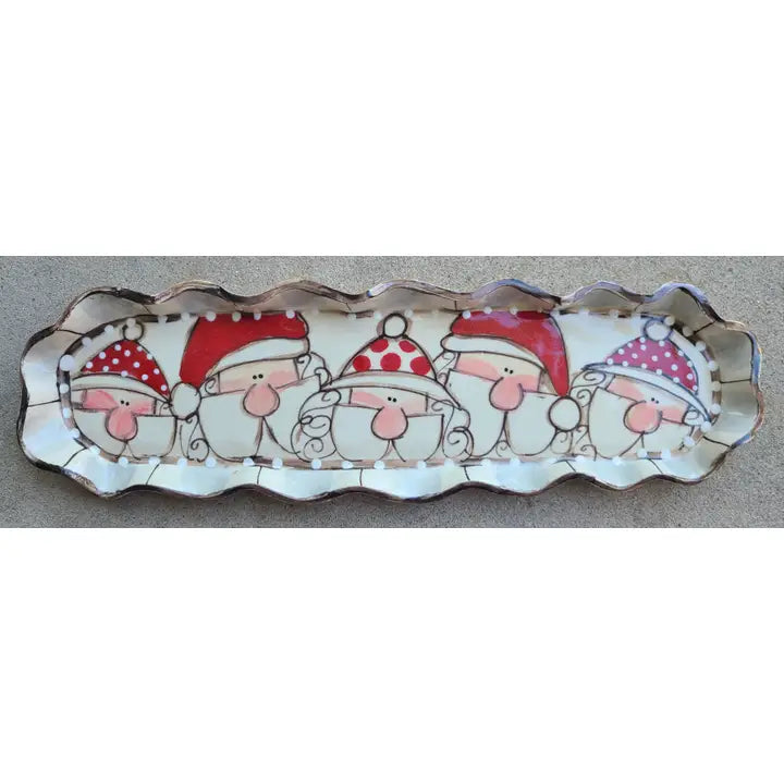 Heartfelt Traditions Cracker Tray (Santas)