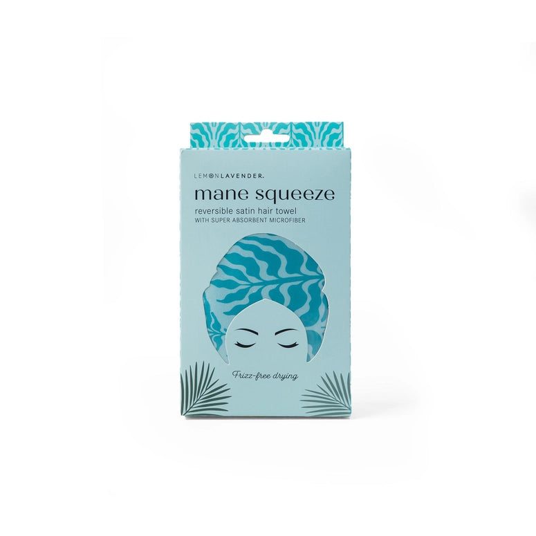 Lemon Lavender Mane Squeeze Reversible Satin Hair Towel