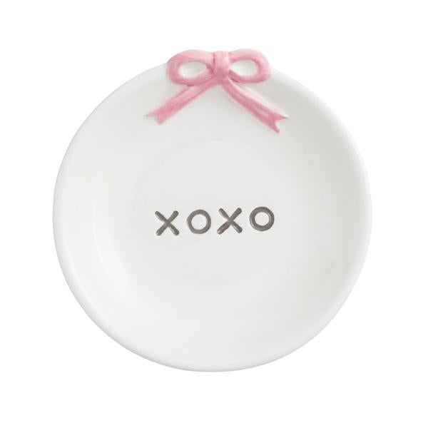 MUD PIE PINK BOW TIDBIT DISH