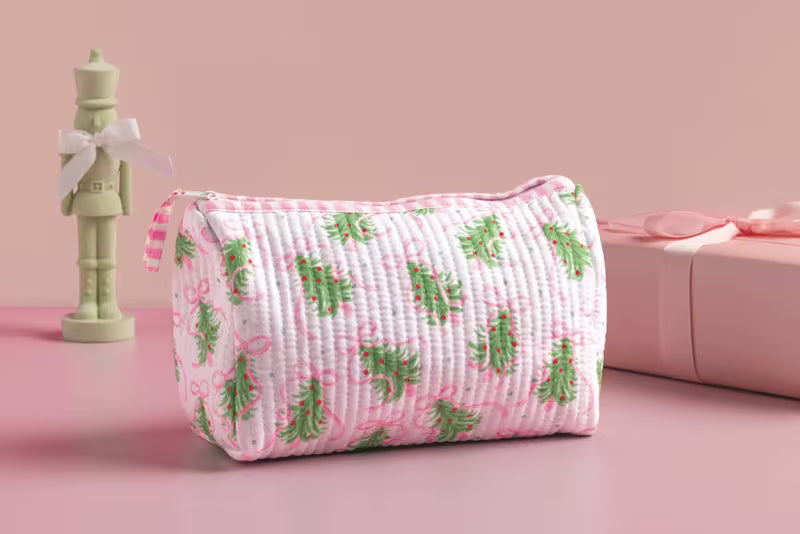 MUD PIE BOW CHRISTMAS TREE QUILTED CASE