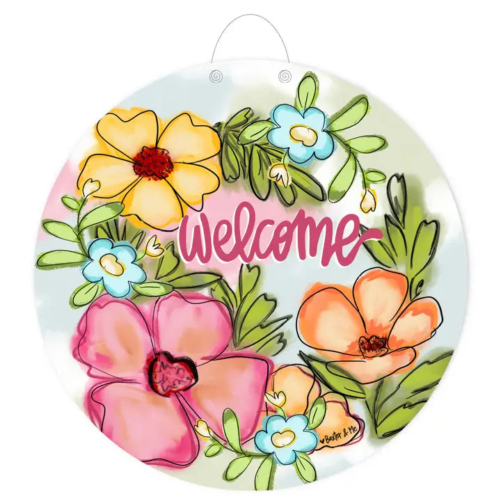 Baxter & Me Blooming Welcome Door Hanger