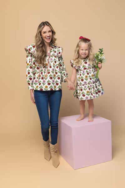 MUD PIE HARVEST BLOCK PRINT TOP
