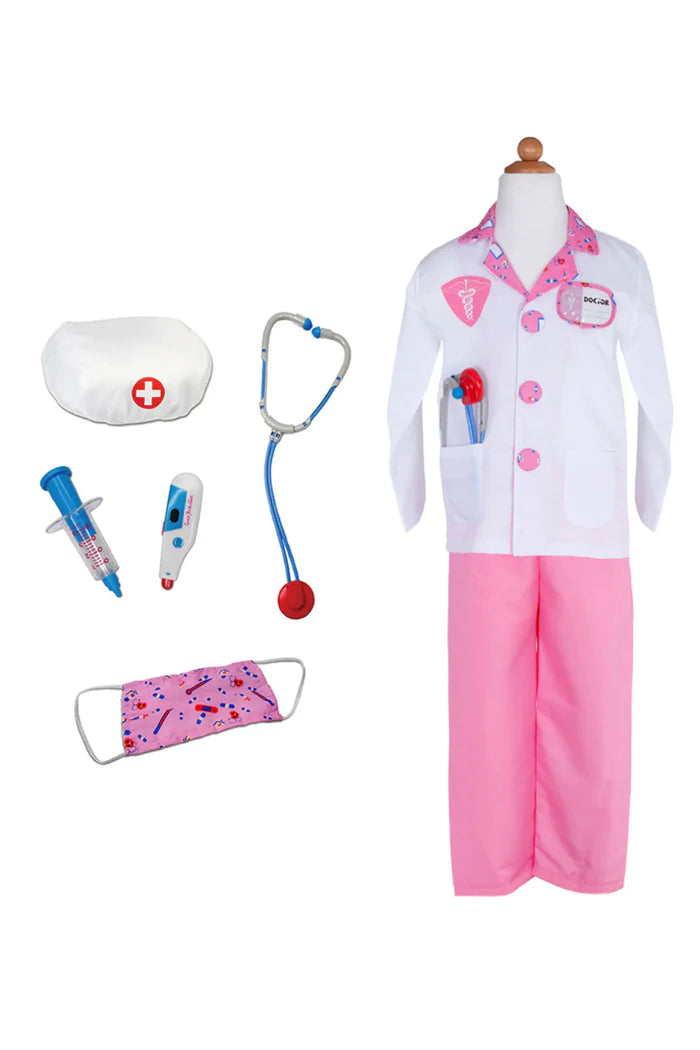 Great Pretenders Pink Doctor with Accessories Size 5-6