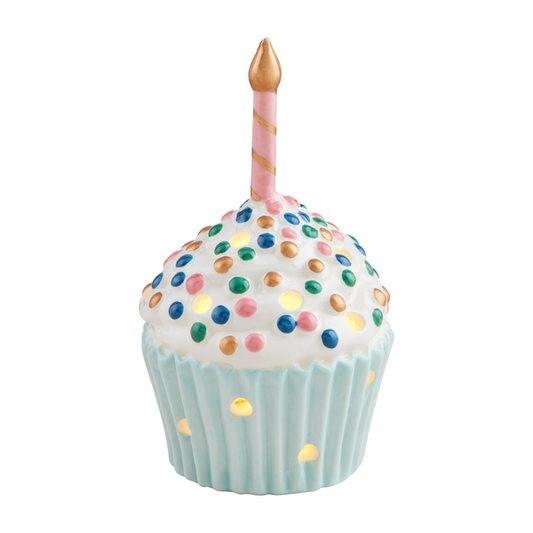 MUD PIE CUPCAKE LIGHT-UP SITTER